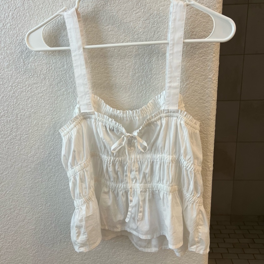 Madewell Poplin Sophia Tank White